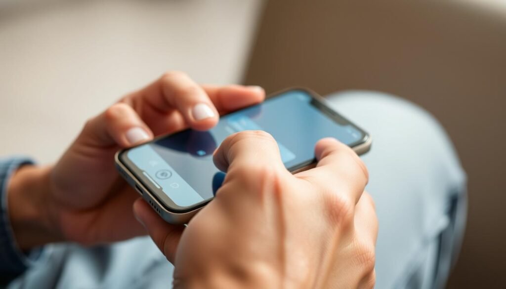 A close-up view of a person's hand securely accessing a digital wallet on a smartphone screen. The foreground features the hand holding the device, with clean lines and a minimalist design. The middle ground shows the wallet interface, displaying transaction details and security measures like biometric authentication. The background is softly blurred, creating a sense of focus and attention on the wallet interaction. The lighting is soft and natural, casting gentle shadows that accentuate the tactile quality of the scene. The overall mood is one of confidence, control, and the seamless integration of technology into everyday life.